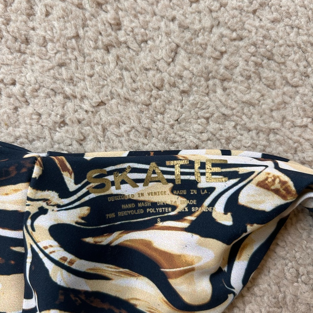 Skatie Zebra Print Bikini - Black and Tan - Picture 5 of 6